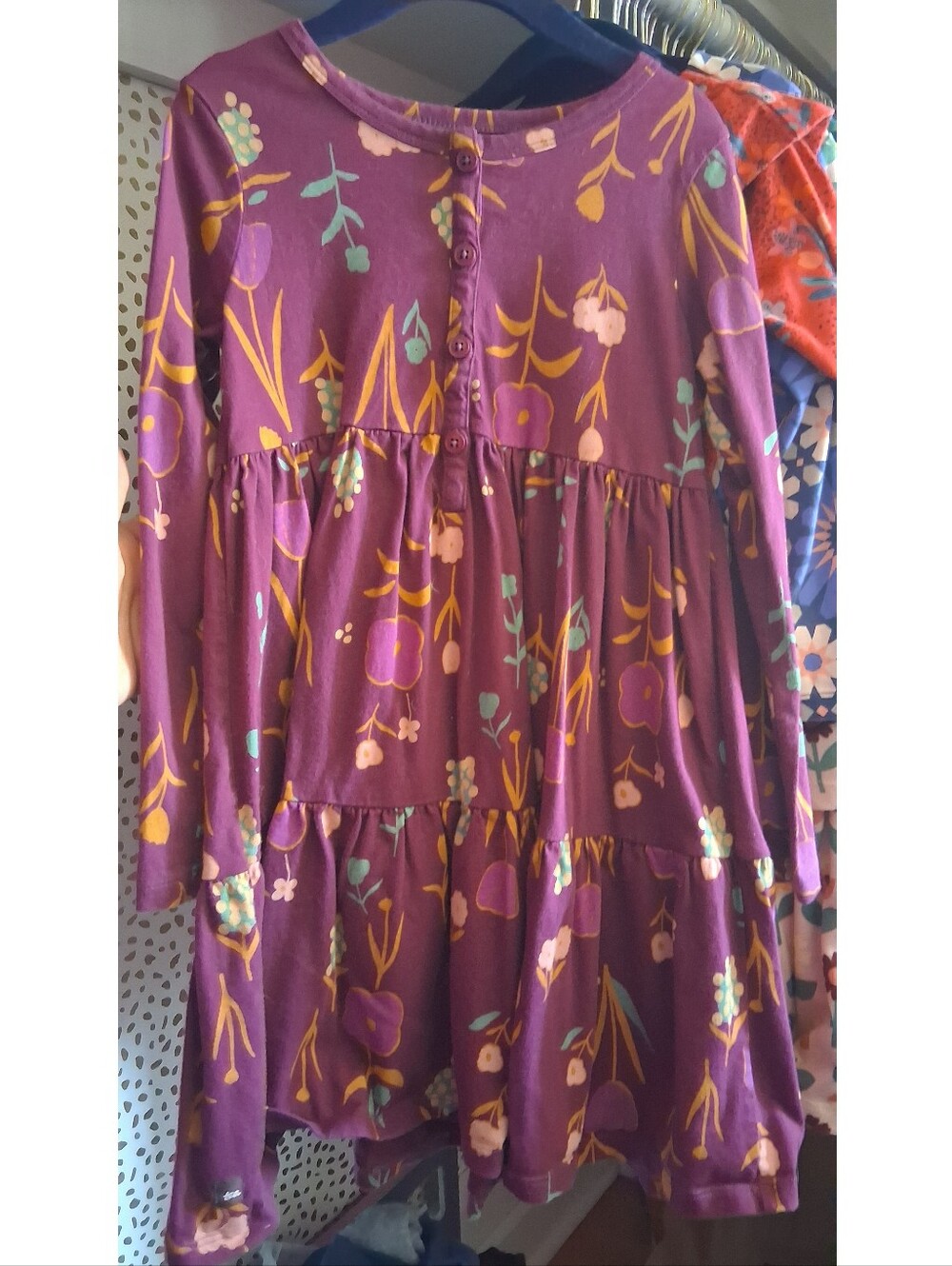 Tea Collection Purple Floral Dress